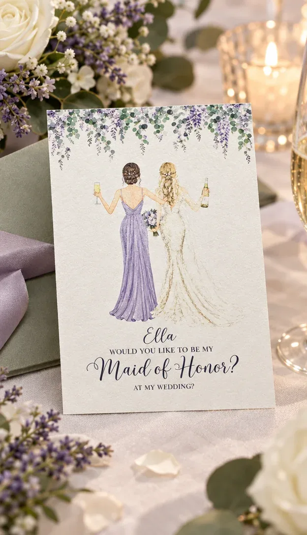 Bridesmaid invitation card